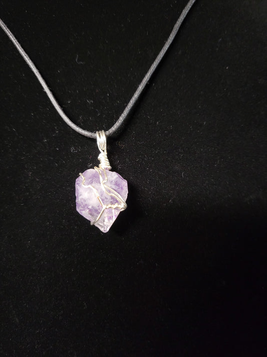 Hand Wrapped Amethyst Necklace