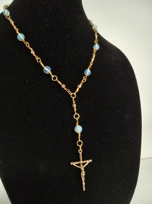 Hand made Rosary Necklace